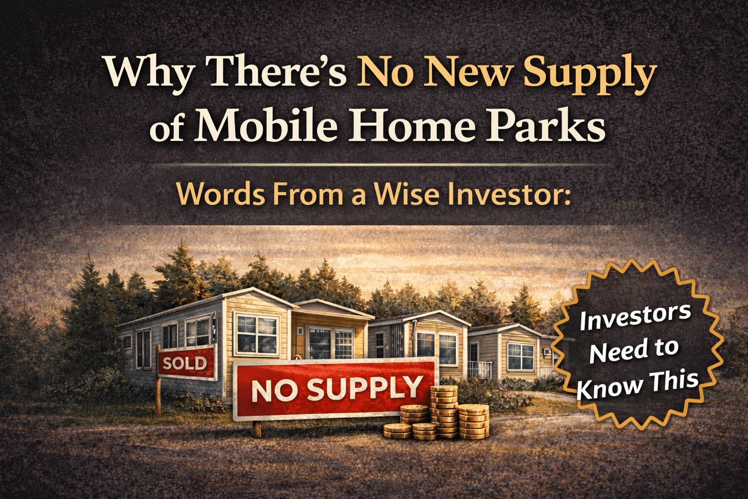 Why There’s No New Supply of Mobile Home Parks — And What That Means for Investors